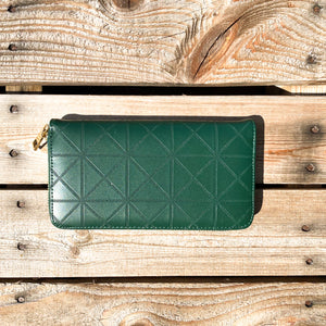 Deep Green Diamond Design Wallet